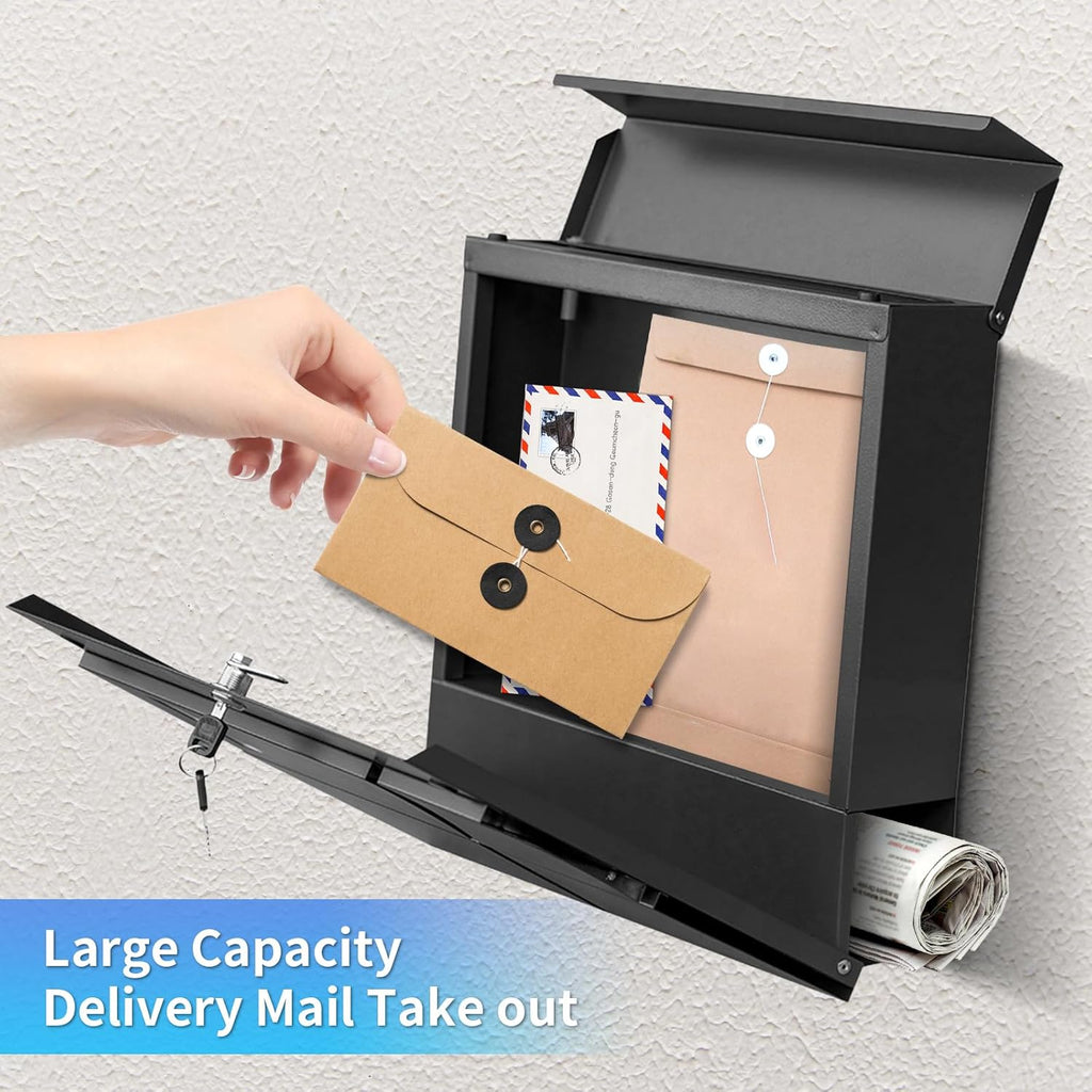 Wall Mount Mailboxes, Modern Drop Mailbox Key Drop Mail Box