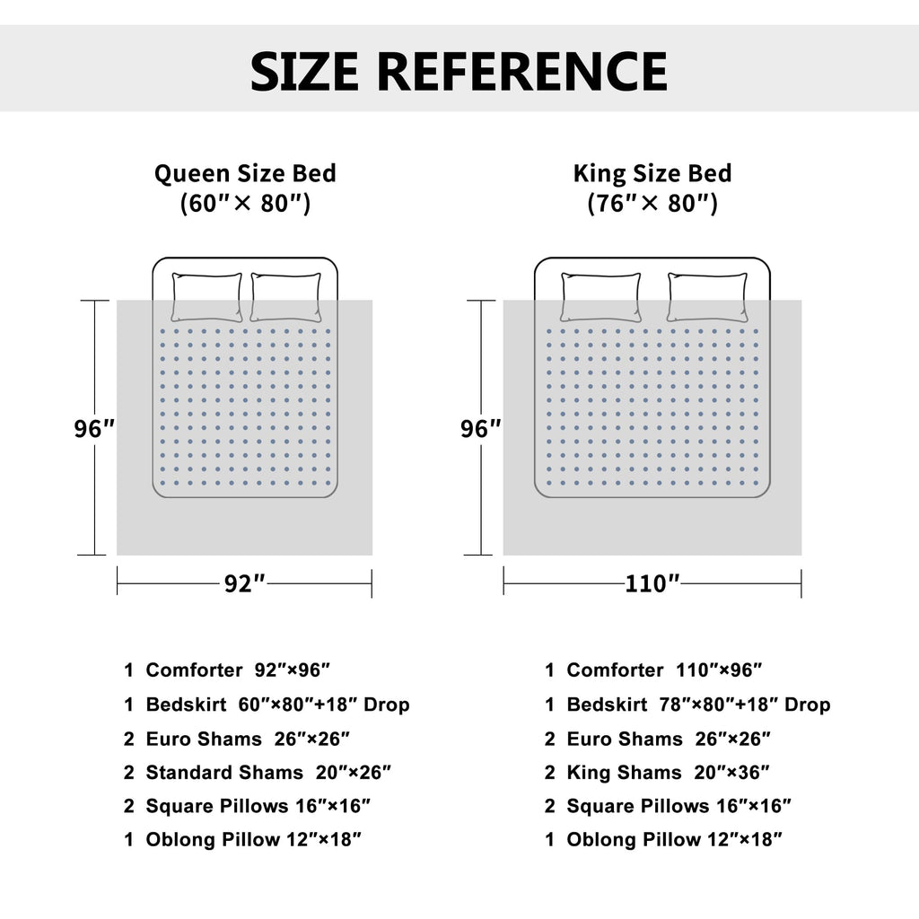 9-Piece Comforter Set, European Damask Bedding Set