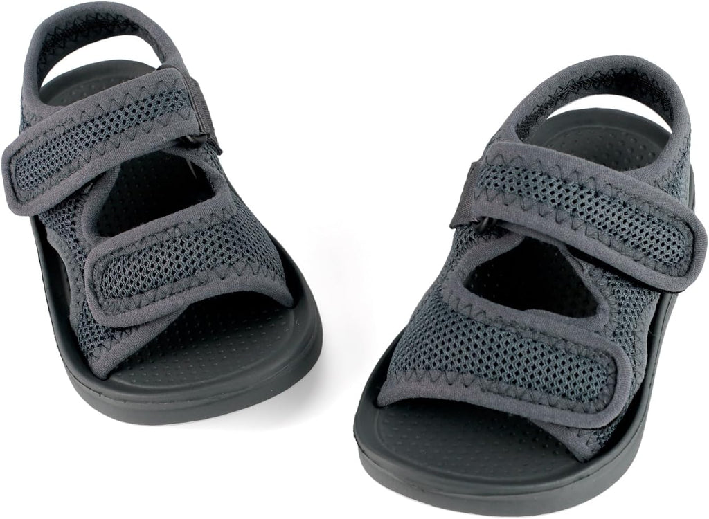 Unisex Kids Summer Slide Sandals Baby Comfort Anti-Slip Open Toe Adjustable Walking Beach Shower Shoes for Boys Girls