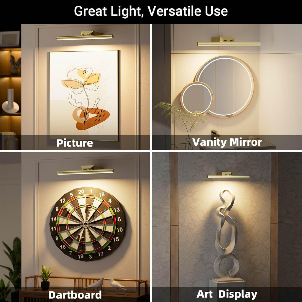 12" Picture Lights for Wall, 10000mAh Rechargeable Wireless Remote