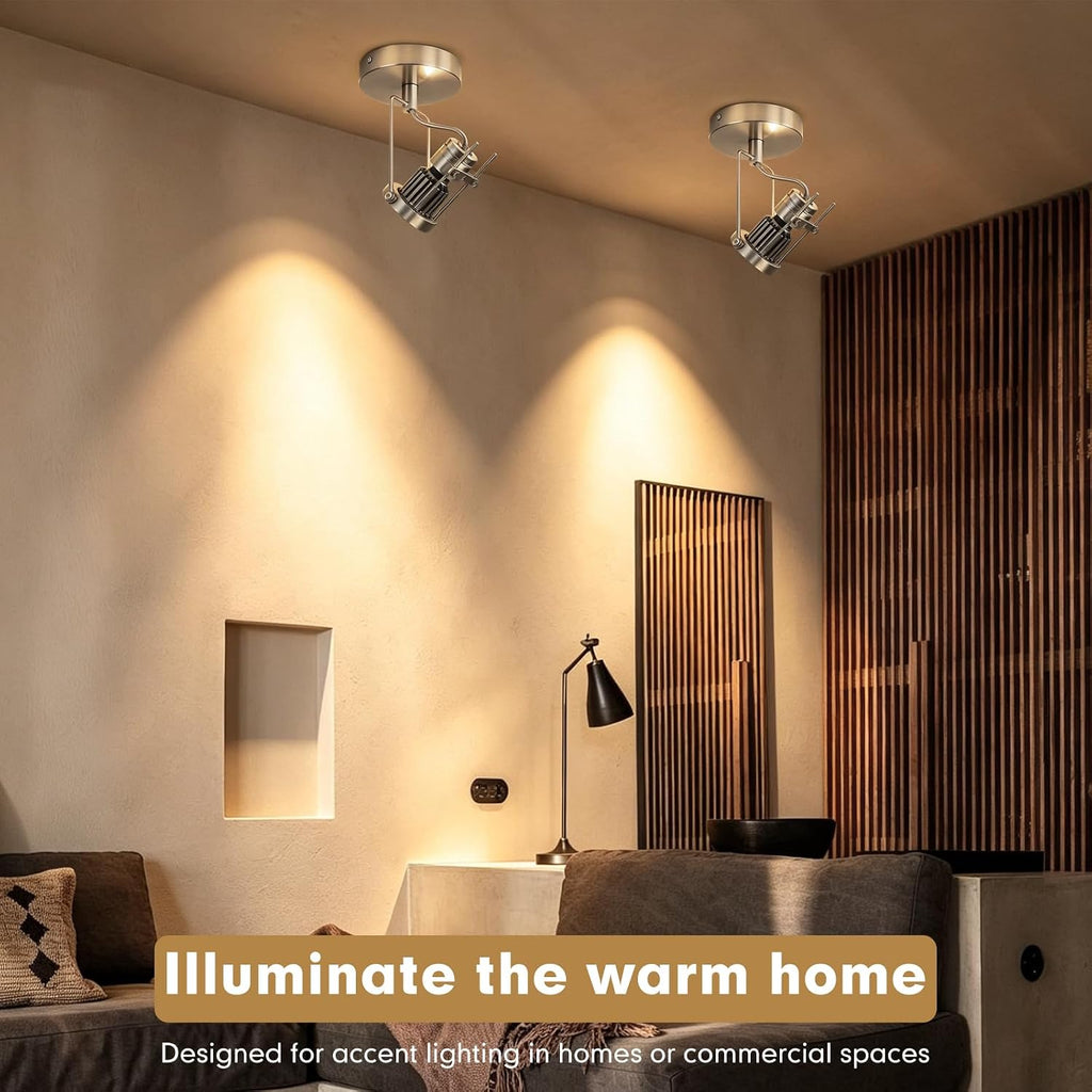 Ceiling Spotlight Indoor Dimmable Directional Nickel Spot Light 9W GU10