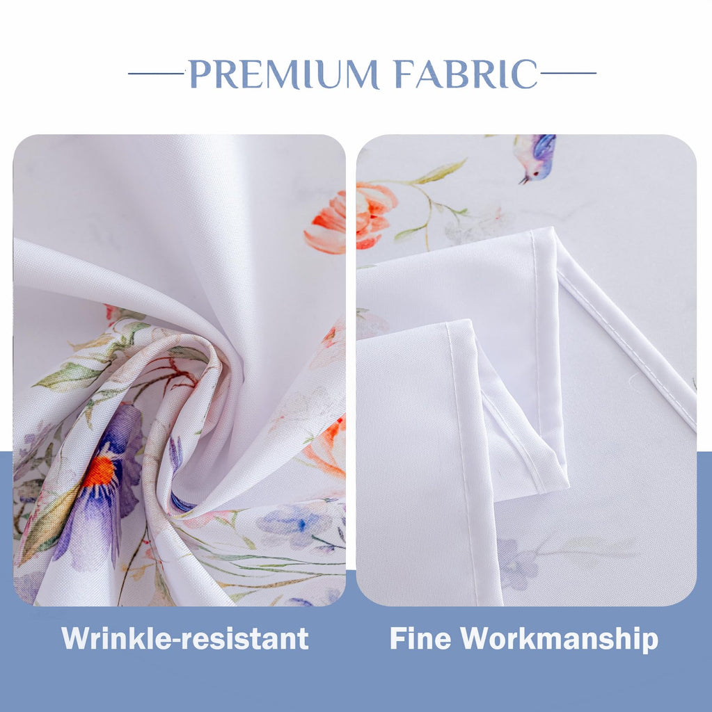 Spring Garden Party Rectangle Tablecloth Triple Vine Floral, 84 x 60 Inch