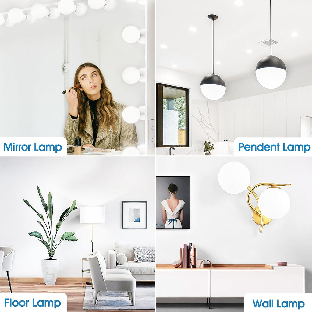G25 LED Globe Bulbs, Vanity Light Bulb 60W Equivalent