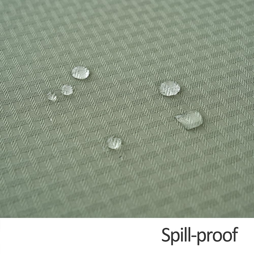 Tablecloth Weaved Texture Stain Resistant Waterproof, Wrinkle Resistant Washable Table Cloth, Fabric Table Cover