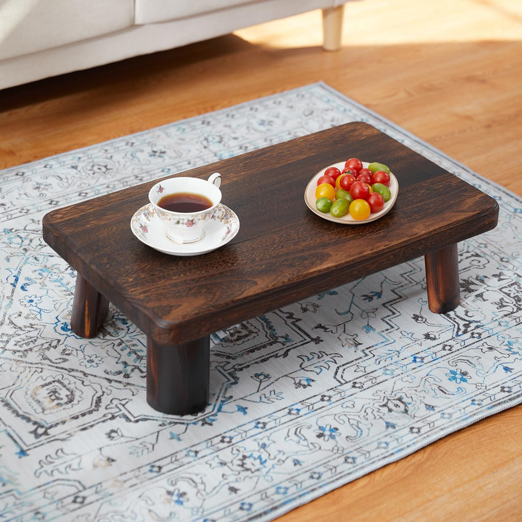 Paulownia Wooden Japanese Floor Table, Sturdy Lightweight Tea Table
