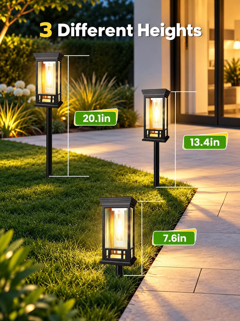 10 Pack Solar Pathway Lights Outdoor Waterproof, Garden Lights