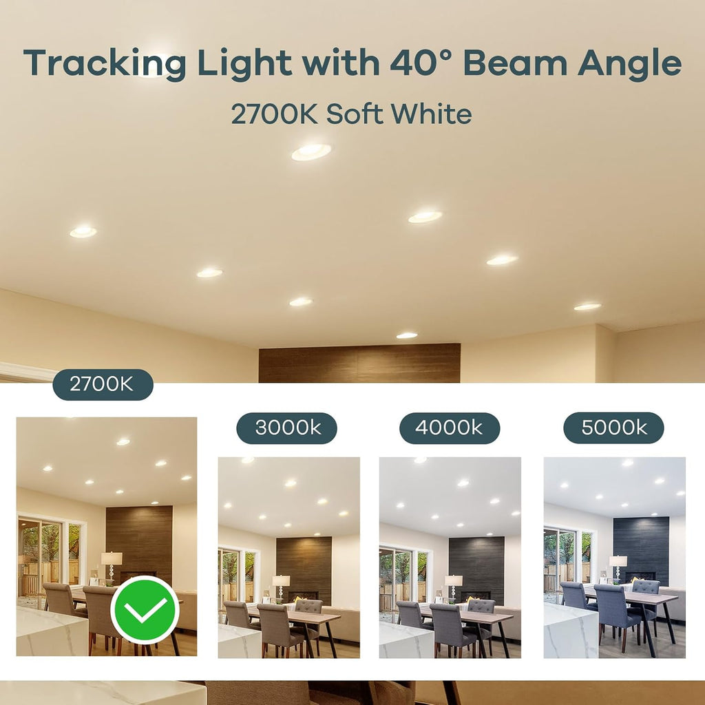 Dimmable MR16 LED Bulbs, 50W Equivalent GU5.3 Bi-Pin Base, 12V Low Voltage 5W 2700K Soft White 500lm 40° Beam Angle
