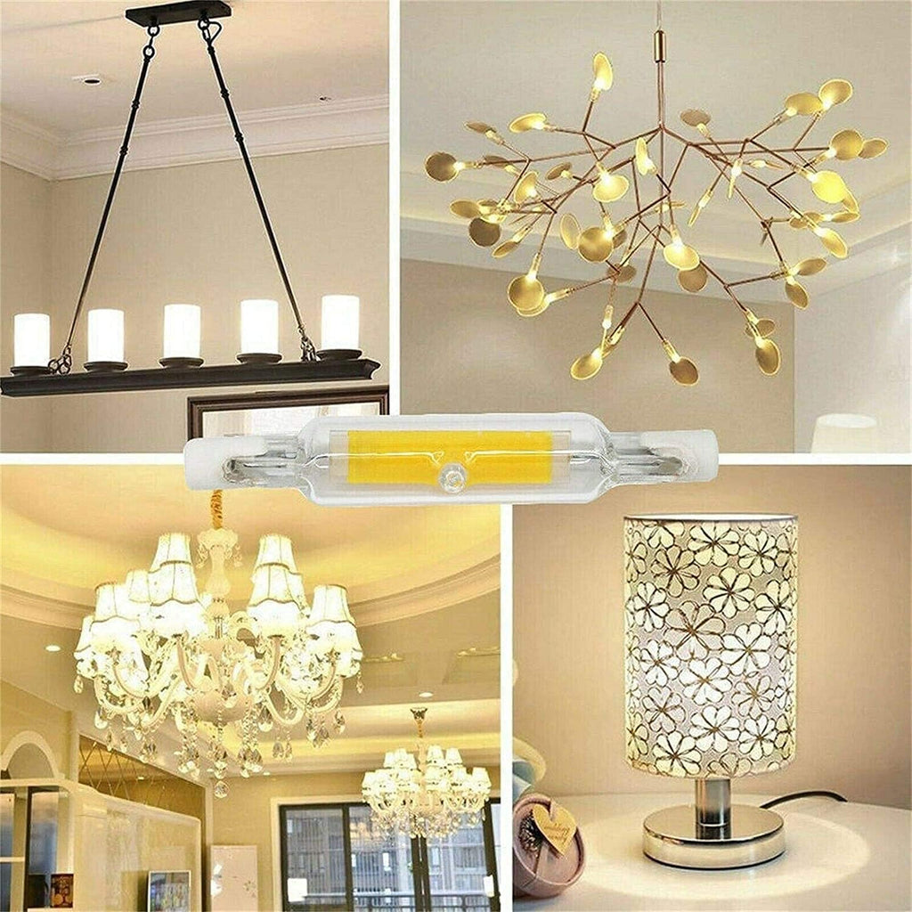 118mm 10W R7S LED Bulbs 128 LEDs R7S Corn Light 100W Halogen Equivalent J Type T3 120V R7S Non-Dimmable Double