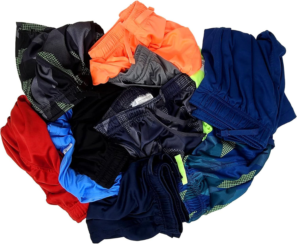 Boys Active Performance & Mesh Style Basketball Sport Shorts - Multi Packs