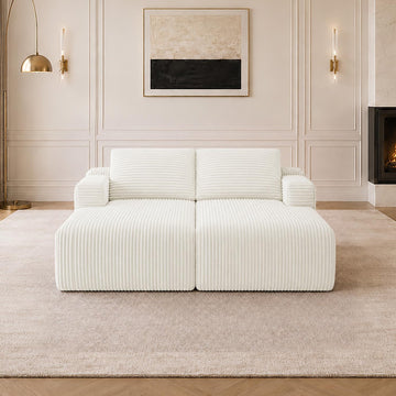 Modular Sectional Sofa, Boneless Couches with Individually Wrapped Coil Support, No Assembly Required, Corduroy