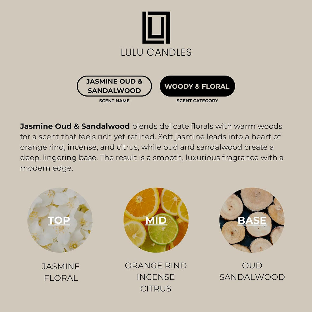 Jasmine, Oud & Sandalwood Scented Soy Blend Jar Candle, 9 Oz. - Set of 9