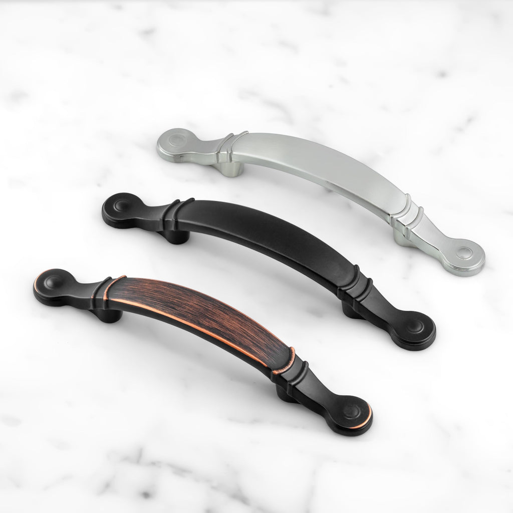 10 Pack | Black Matte Arched Cabinet Dresser Drawer Handles | 3 Inch Drawer Pulls Black | Black Drawer Pulls 3 Inch