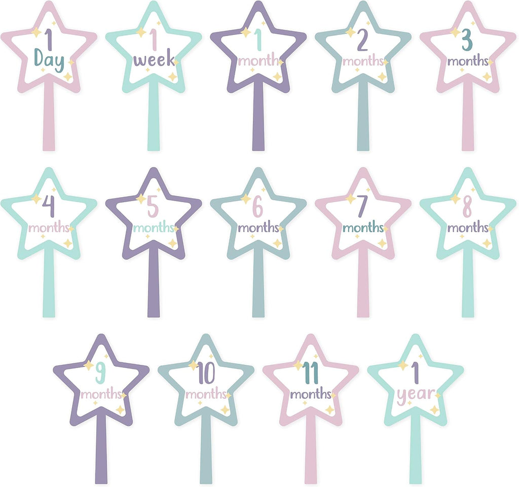 Baby's First Year Milestone Blanket and Card Set | 40in x 40in (Something Magical)