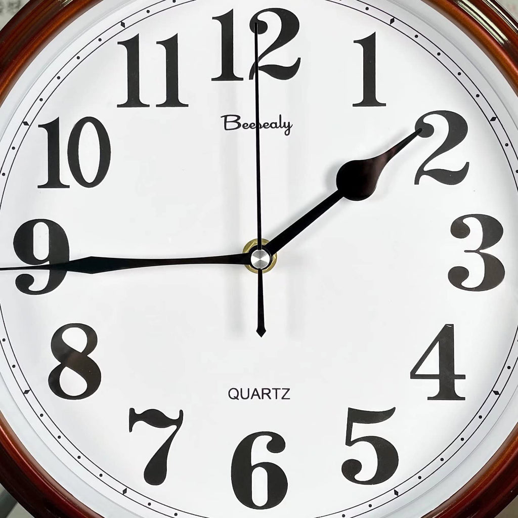 Desk Clock for Table Decor, Retro Mantel Clock Battery Operated for Fireplace Mantel, Living