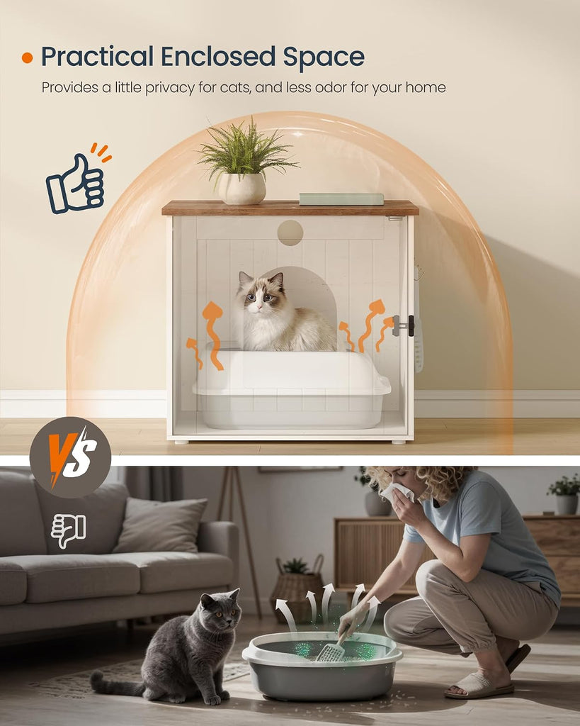 Toolless Assembly Litter Box Enclosure, Cat House