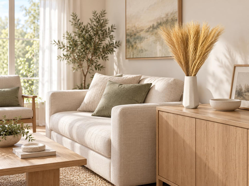 20 Stems Gold Faux Pampas Grass Centerpieces