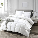 King Luxury 100% Organic Cotton All Season Down Feather Fibers Comforter