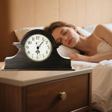 OCEST Vintage Farmhouse Mantel Clock - 13 x 7 Inch Quartz Gilt Finish Battery Operated