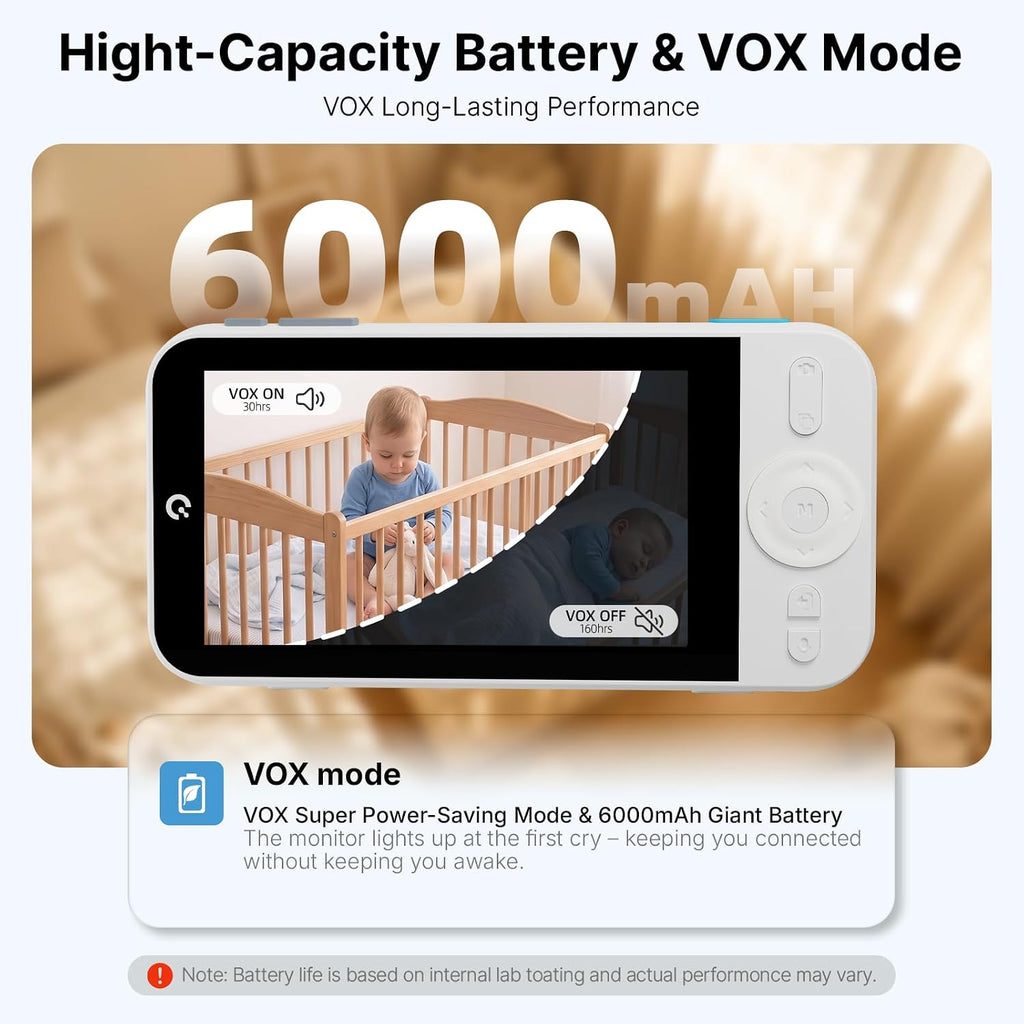 Baby Monitor with Camera and Audio, 24h Recording Playback 32GB