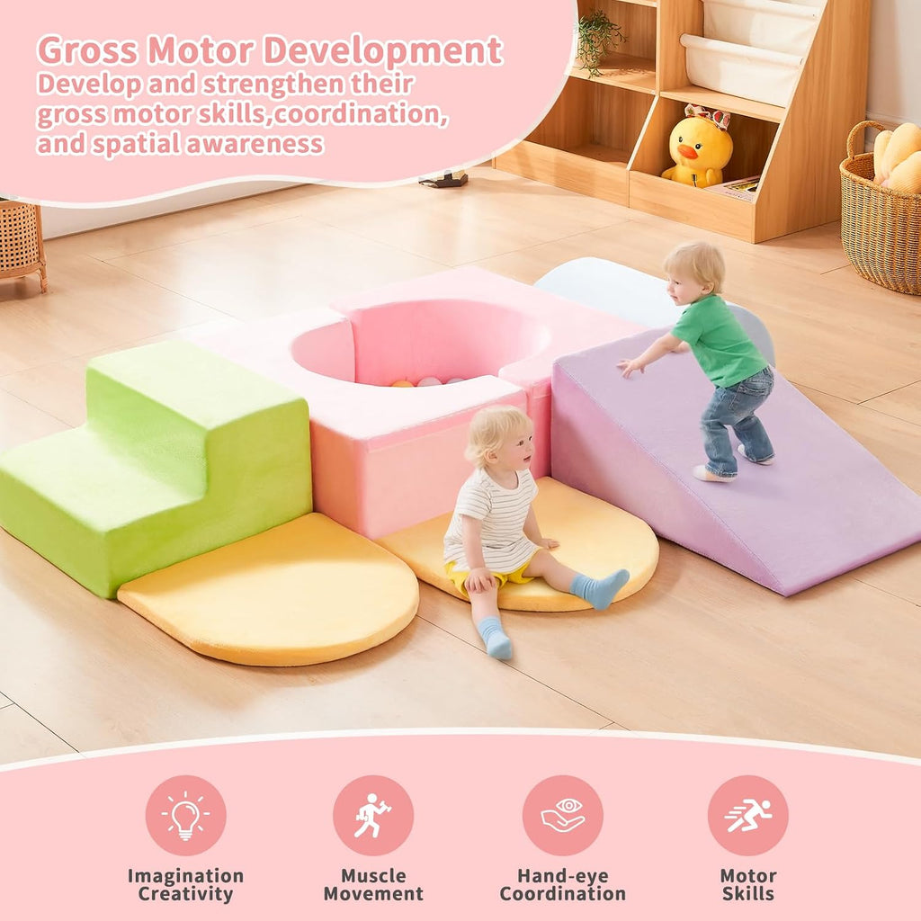 Soft Toddler Climbing Toys Indoor, Baby Play Foam Blocks for 1-3
