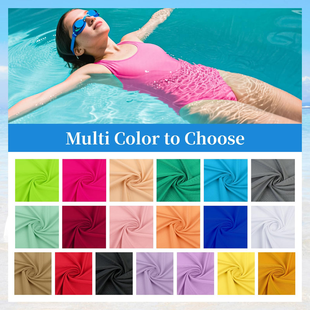 Nylon Spandex Fabric 80% Nylon, 20% Spandex Swimsuit Material Activewear Fabric 4-Way Stretch Lightweight