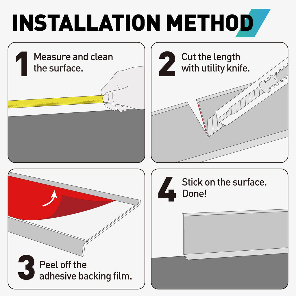Baseboard Trim,4Inx 20Ft Flexible Baseboard Molding Trim