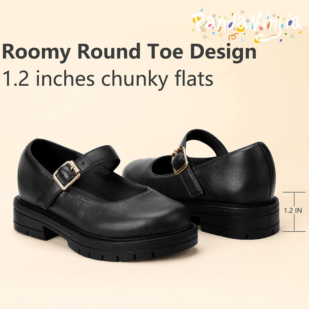 Girls Mary Jane Dress Shoes School Uniform Platform Flats