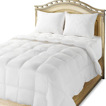 Luxurious Hotel Quality Full Size Warm Comforter - Soft, Comfortable, and Breatheable - 100% Cotton Outer Layer