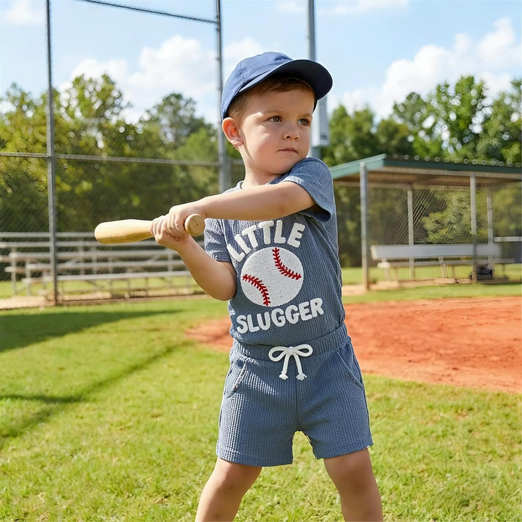 Toddler Baby Boy Summer Clothes Baseball Golf T-Shirt Shorts Set
