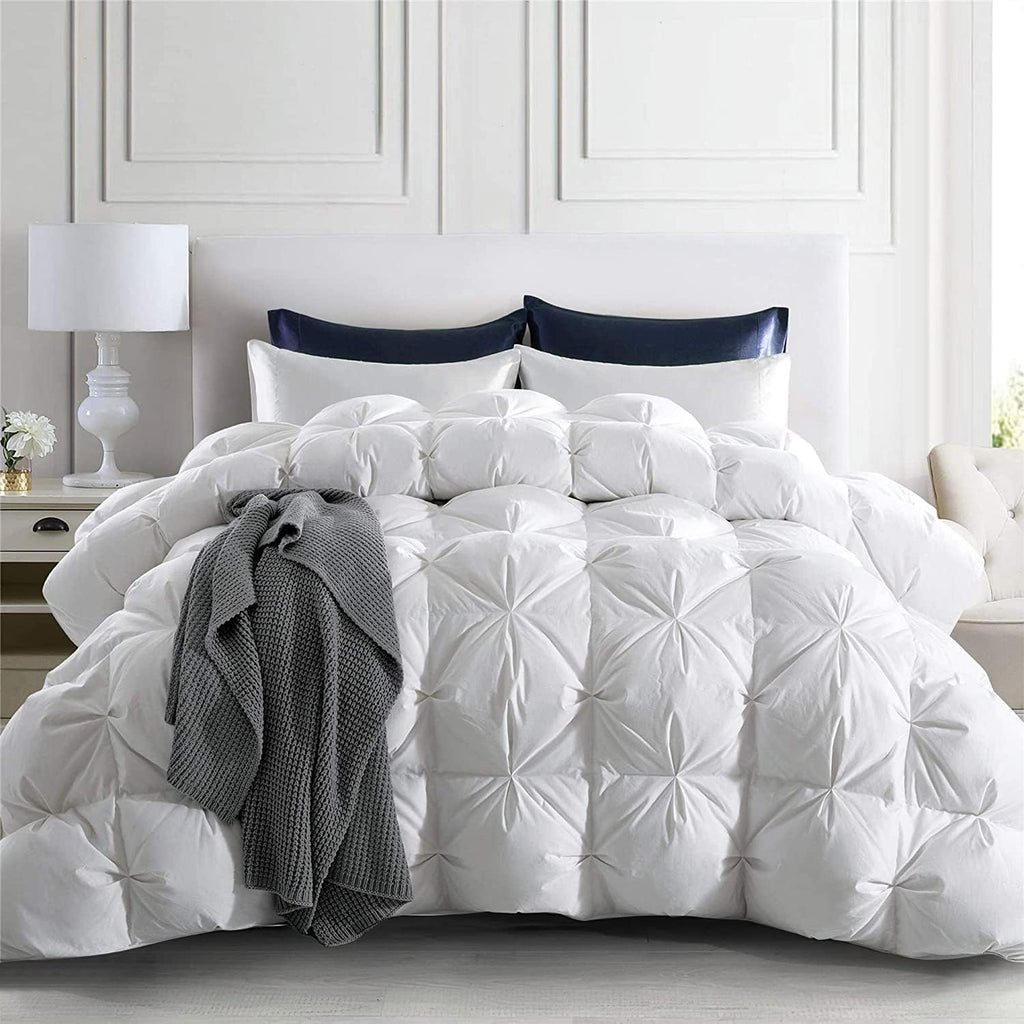 Goose Down Comforter Twin 800 Fill Power, 100% Cotton 93% Goose Down Winter Duvet Insert 700 TC