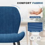 Dining Chairs Set of 4 Modern Velvet Dining Room Chairs Upholstered Dining Chairs with Thick Cushions Metal Legs