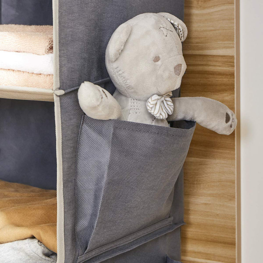 Hanging Closet Organizer and Storage, 6-Shelf, 2 Packs, Grey