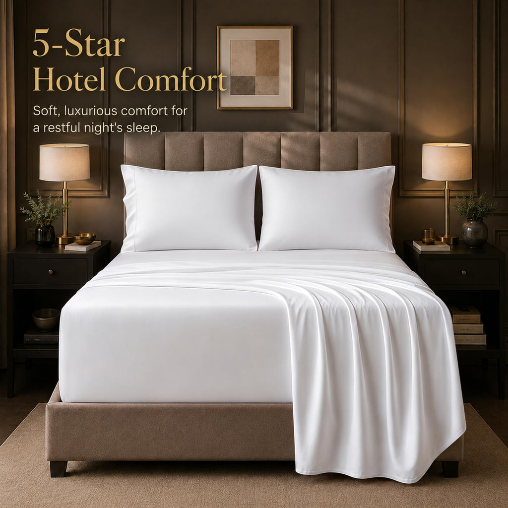 Egyptian Cotton Sheets 18 Inch Deep Pocket Soft Percale