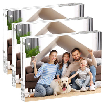 8x10 Acrylic Picture Frames 3 Pack, Clear Picture Frames, 20% Thicker