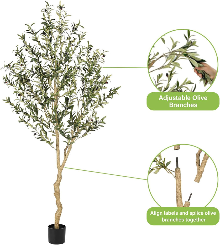 Faux Olive Tree 6ft - Realistic Olive Trees Artificial Indoor