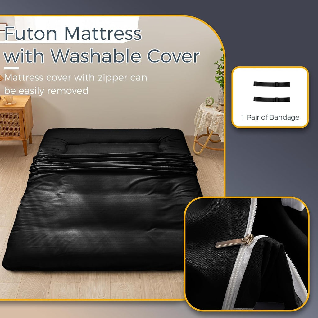 6" Extra Thick Japanese Floor Mattress Folding Futon Mattress
