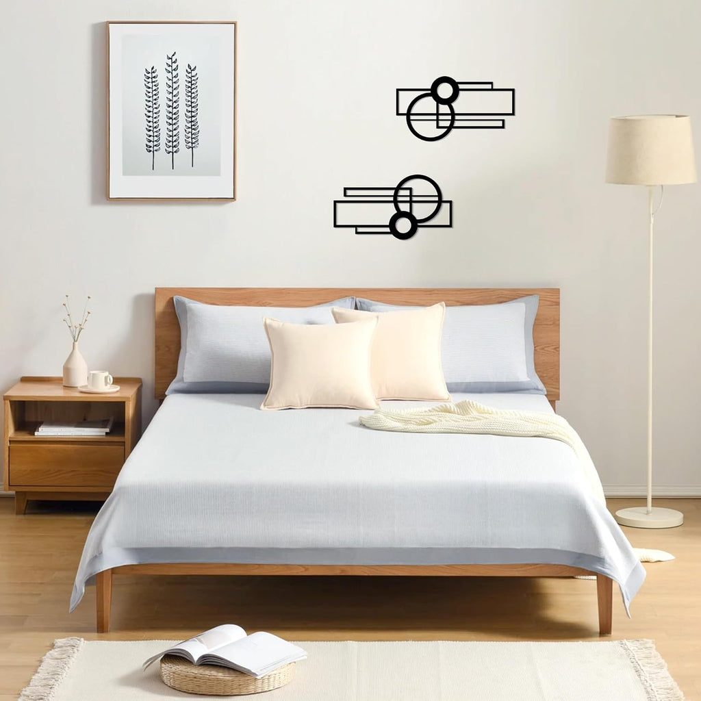 Abstract Metal Wall Art, Minimalist Modern Line Art Wall Decor - Set of 2