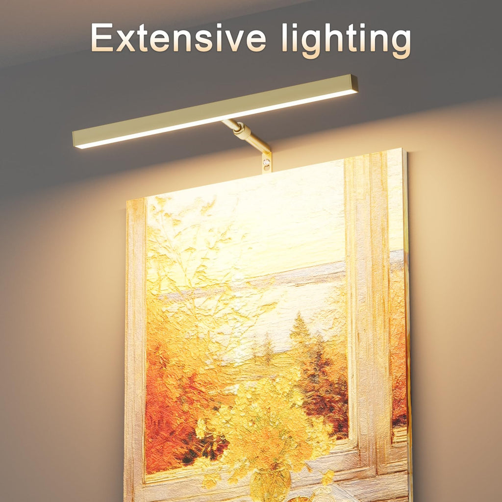 16" LED Picture Light Plug in, 5W Gold Art Light