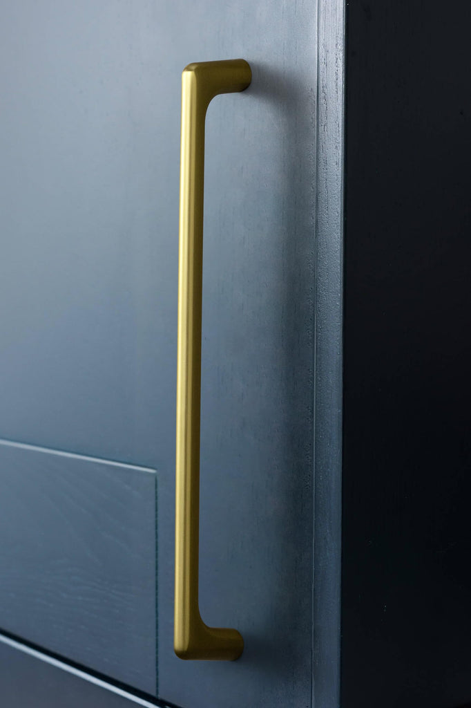 Brushed Gold Cabinet Pulls with 7.6''(192mm) Hole Centers, Modern Style Zinc Alloy Cabinet Handles for