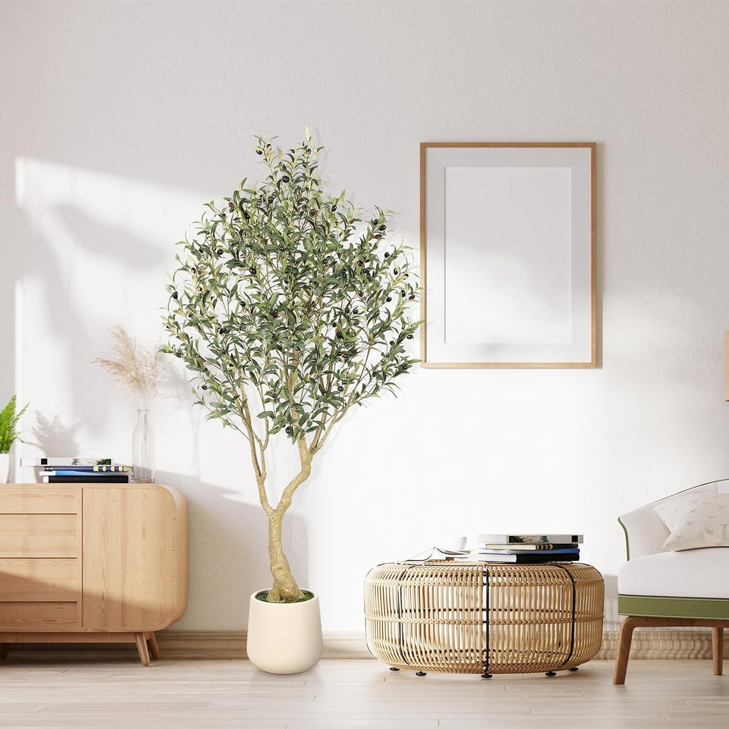 6ft Artificial Olive Tree with Tall Exquisite Planter