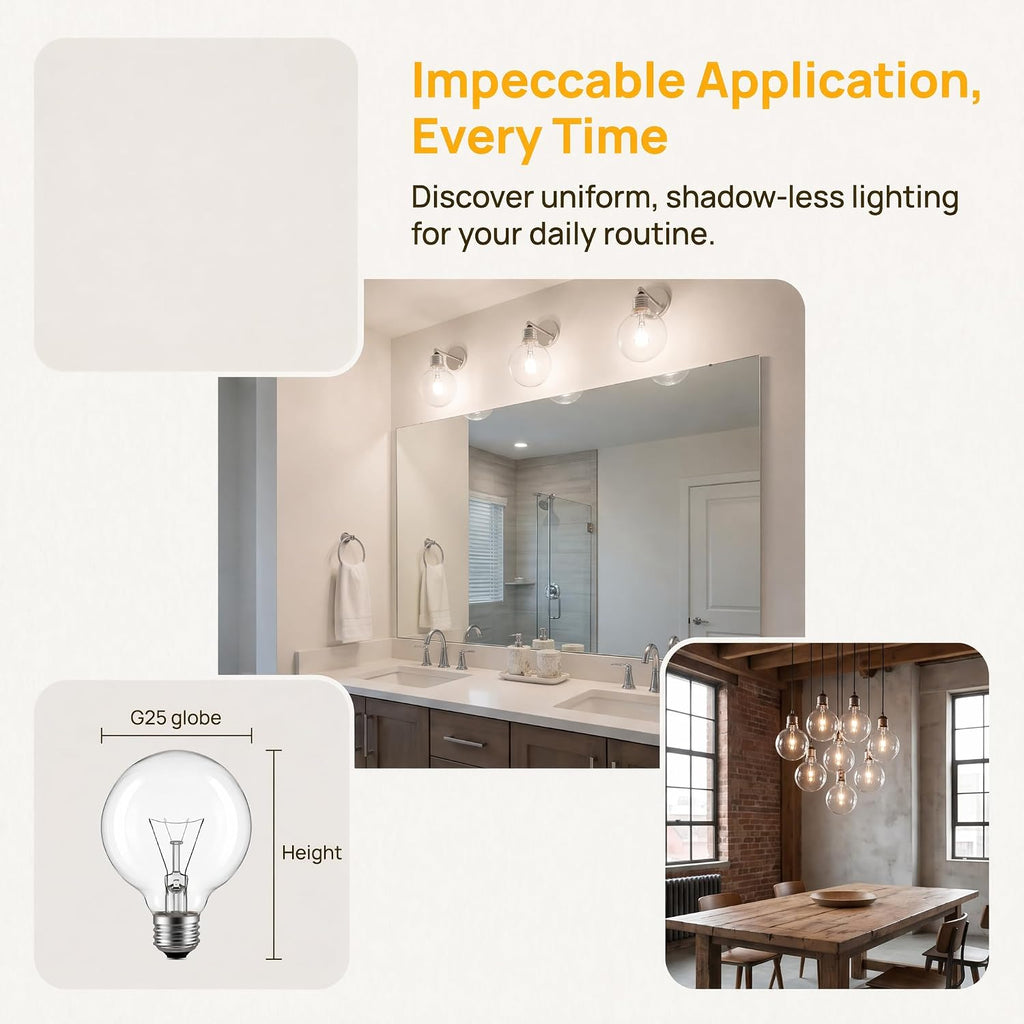 G25 Crystal Clear Bulbs, 4-Pack