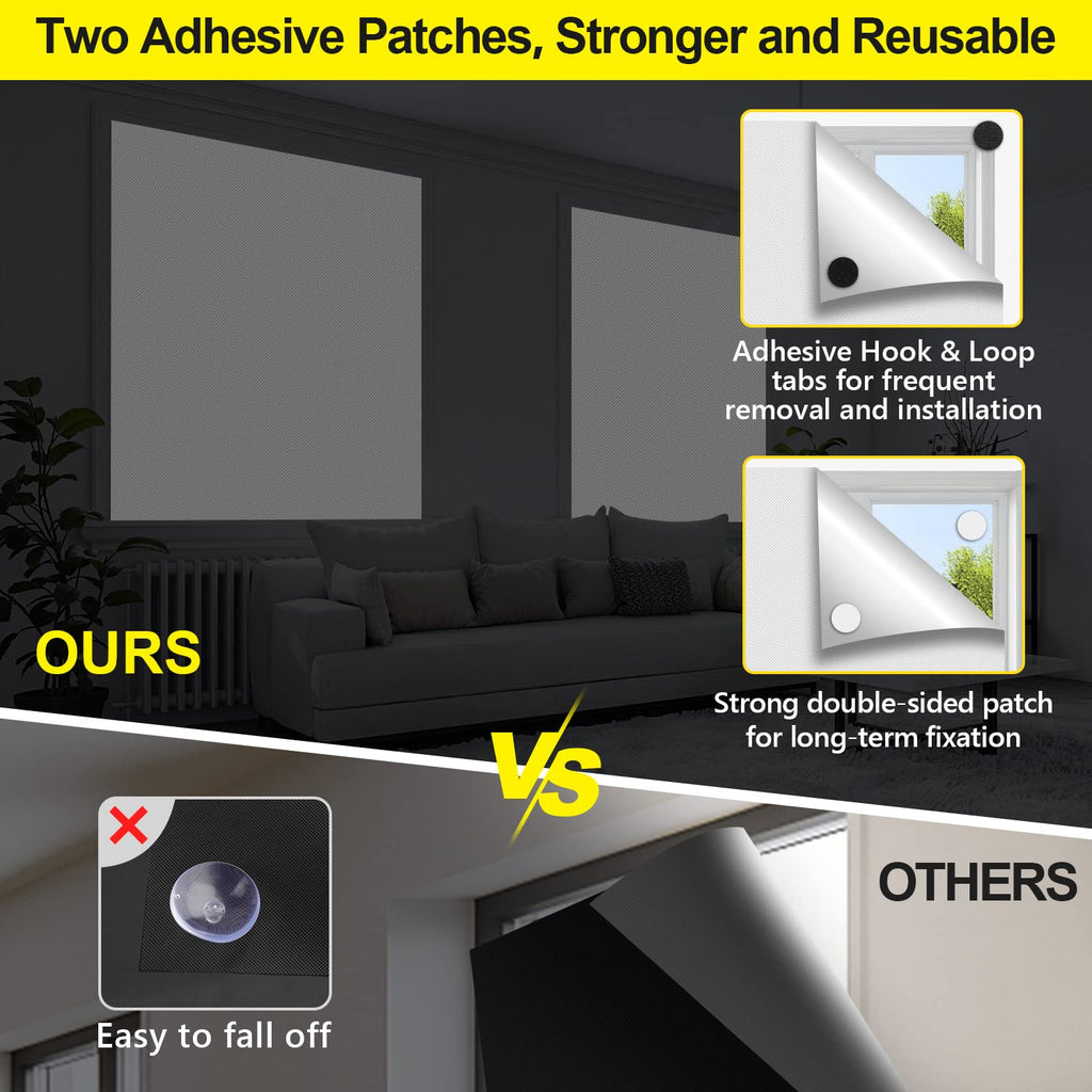 100% Blackout Curtains 2 Pack, 57"x 118" Black Out Window Cover