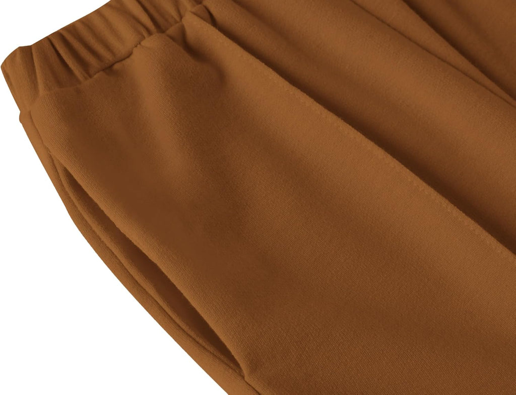 Girls 2 Piece Outfits Twist Front Sweatshirt Wide Leg Sweatpants
