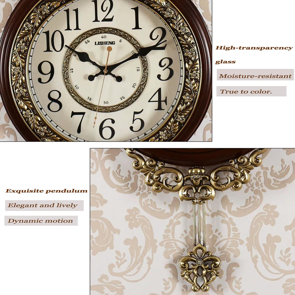 Elegant, Traditional, Decorative, Hand Painted Modern Grandfather Wall Clock Fancy Ethnic Luxury Handmade Decoration