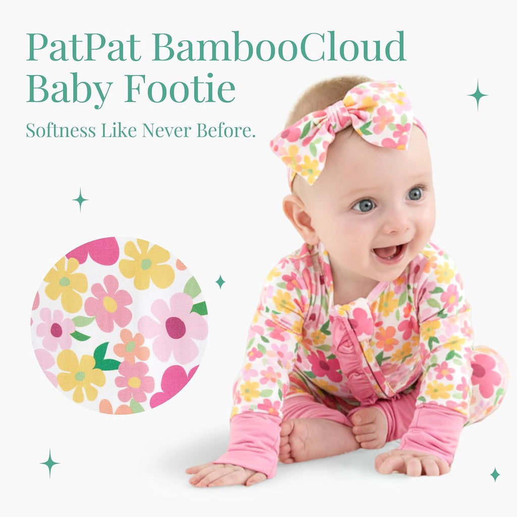 Bamboo Viscose Baby Footie with Headband