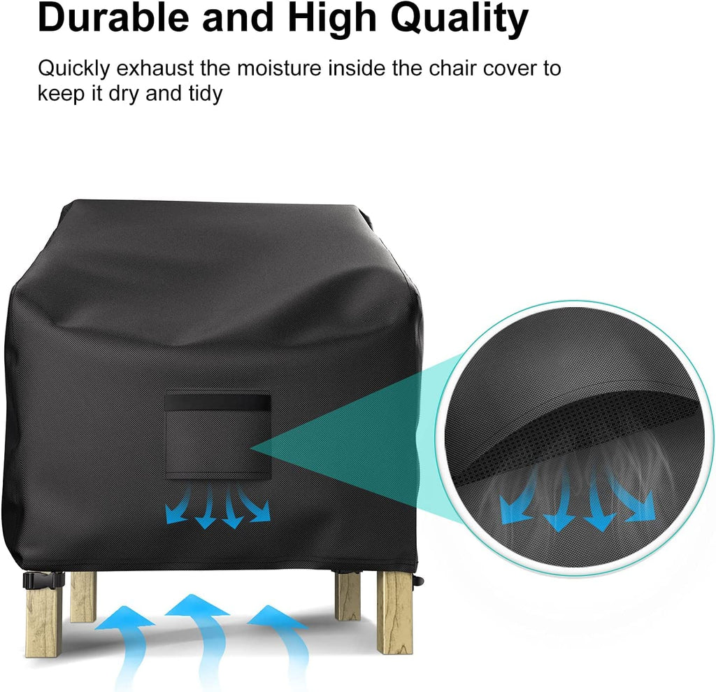 2 Pack Outdoor Waterproof 31"Wx33"Dx36"H, Black