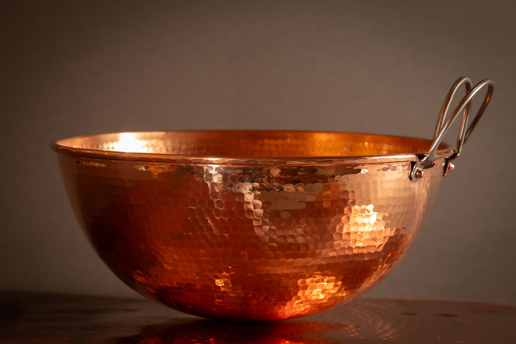 Mixing Bowl with Handle | Hand Hammered | 5 Qt, 12
