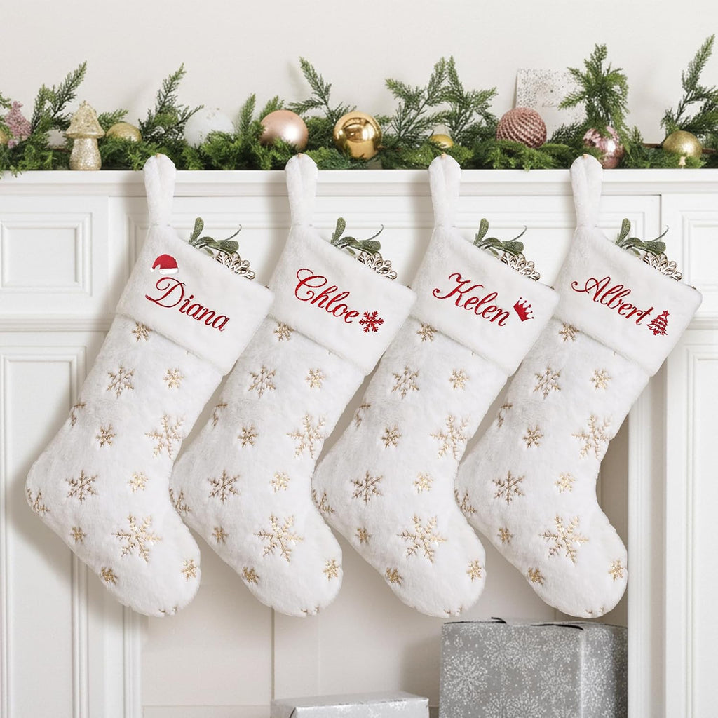 With Names 1 Pack White Faux Fur