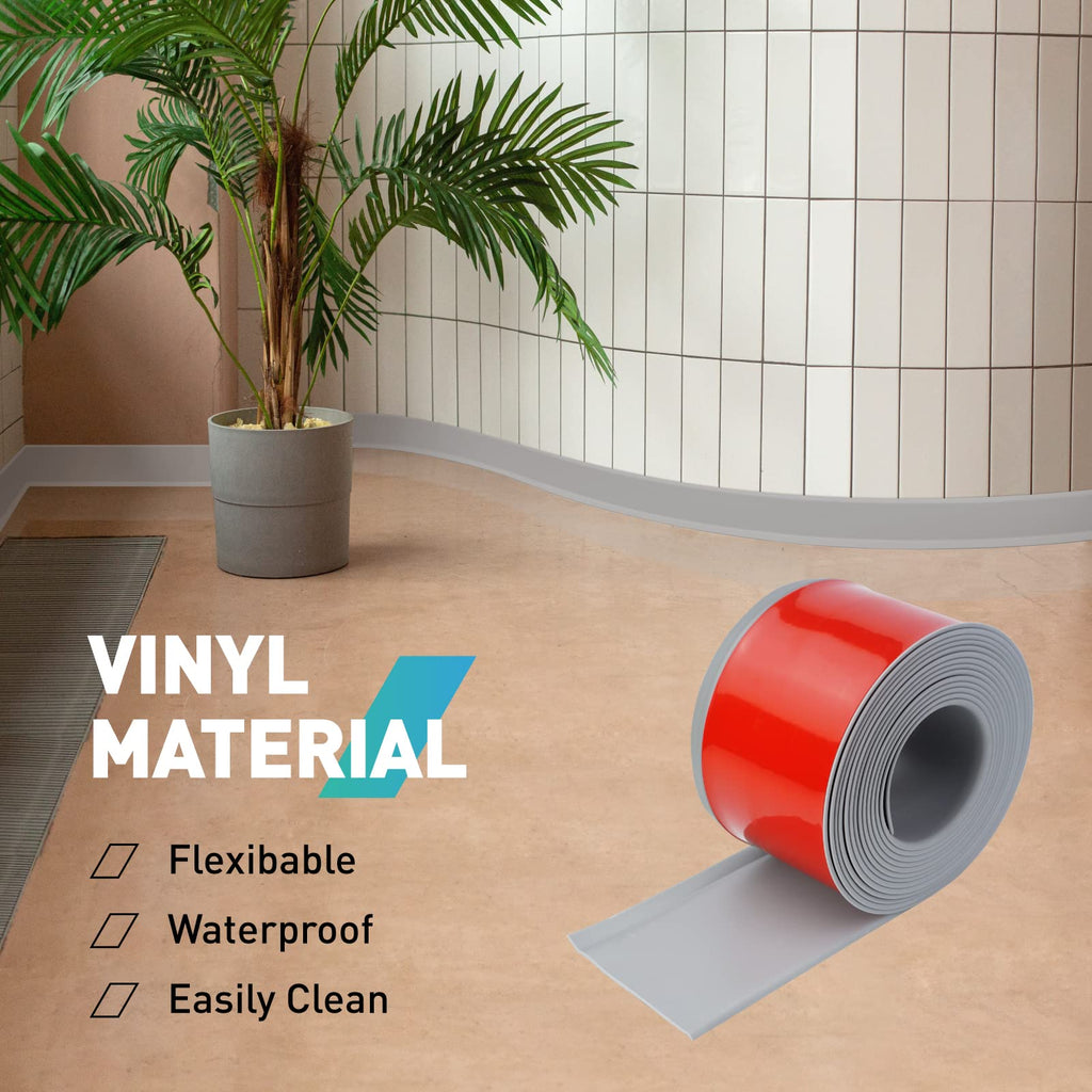 Baseboard Trim,4Inx 20Ft Flexible Baseboard Molding Trim