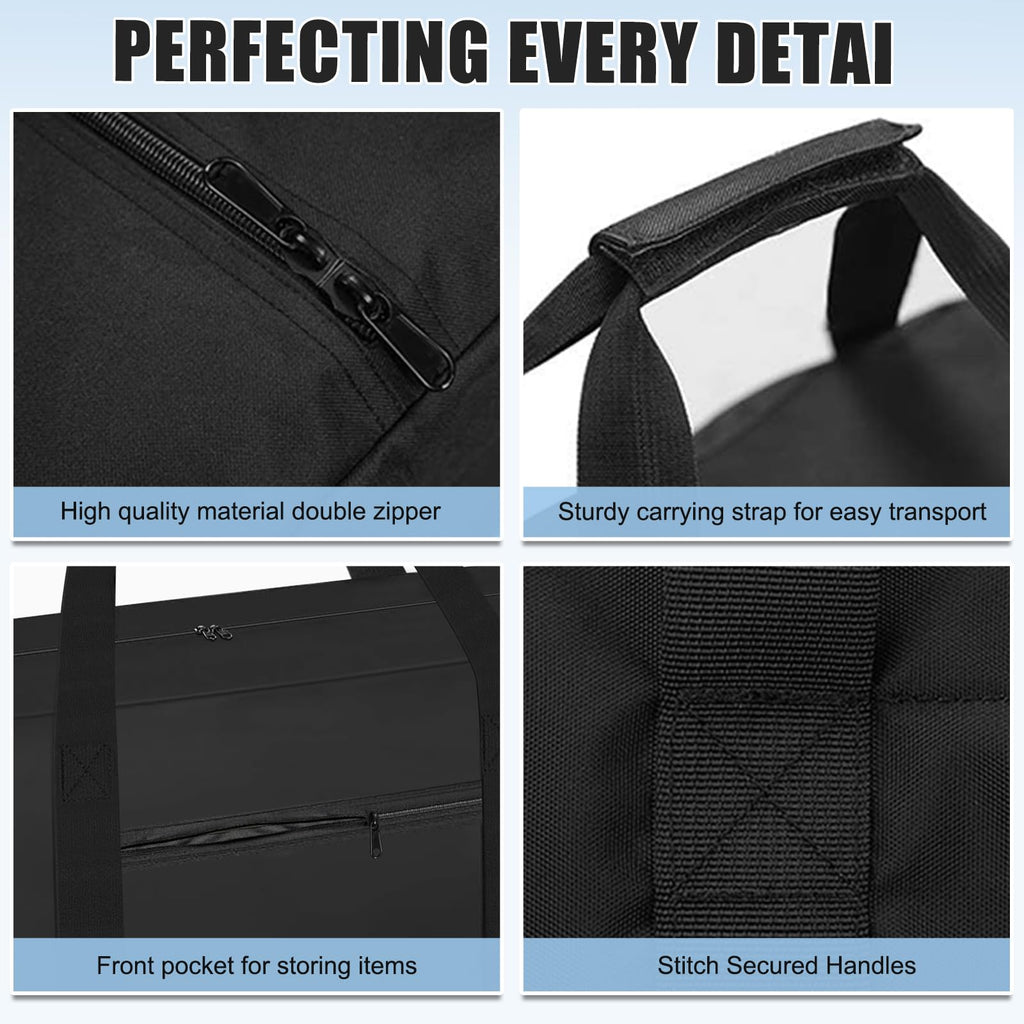 Heavy Duty Folding Chair Storage Bag, Large Waterproof Carry Bag With Pocket